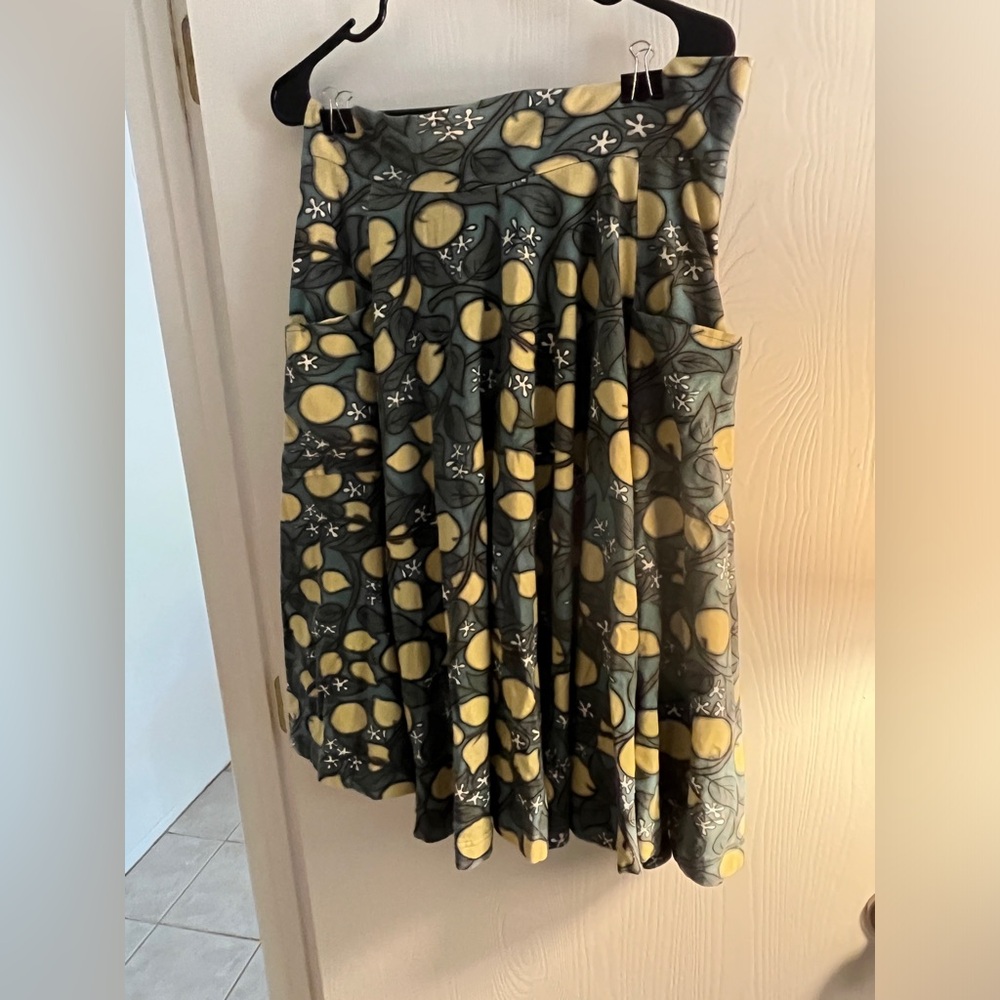 Effie's Heart Gray and Yellow Midi Skirt
